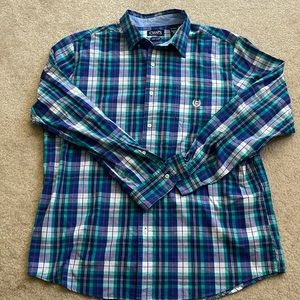 Men Chaps Long Sleeve Button Down Shirt
